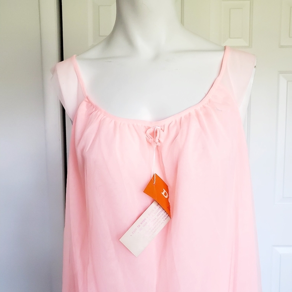 Dunlon vintage 1970s Short neon Night Gown lace - Picture 9 of 16